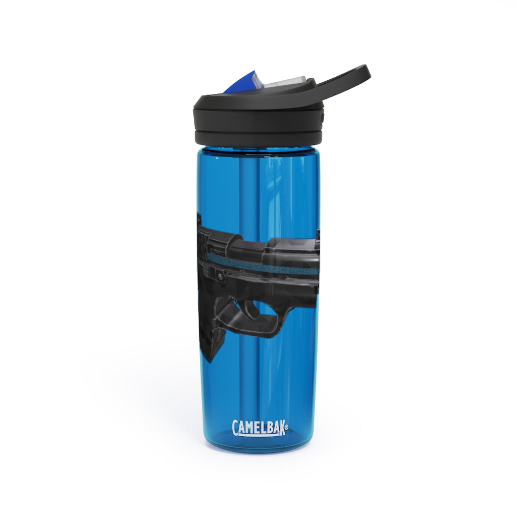 22 Calibur CamelBak Eddy® Water Bottle in 20oz and 25oz sizes, showcasing its durable Tritan™ material and spill-proof design.