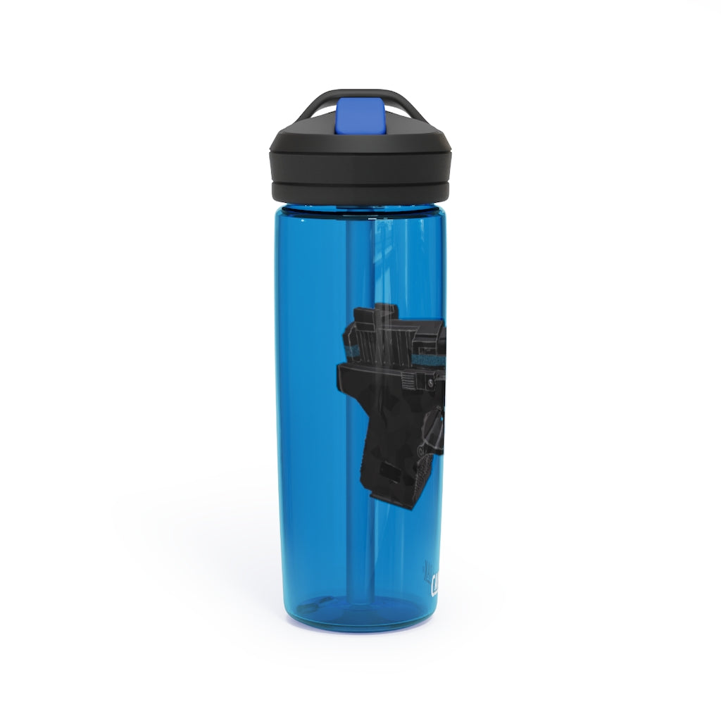 22 Calibur CamelBak Eddy® Water Bottle in 20oz and 25oz sizes, showcasing its durable Tritan™ material and spill-proof design.