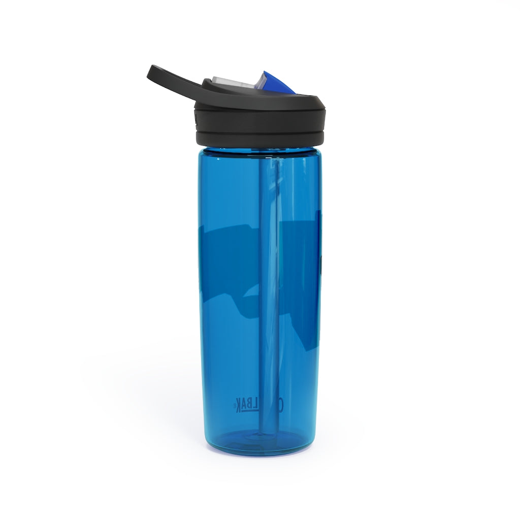 22 Calibur CamelBak Eddy® Water Bottle in 20oz and 25oz sizes, showcasing its durable Tritan™ material and spill-proof design.