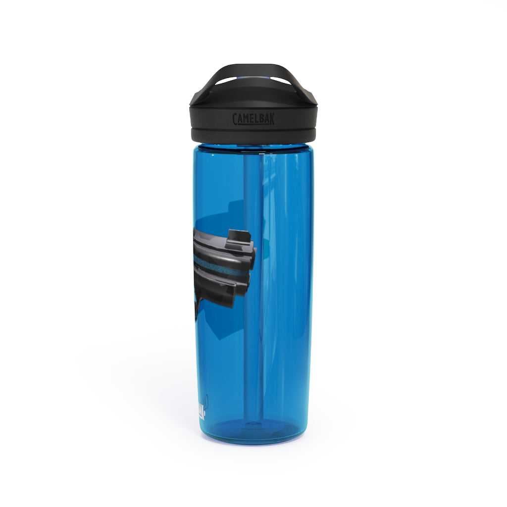 22 Calibur CamelBak Eddy® Water Bottle in 20oz and 25oz sizes, showcasing its durable Tritan™ material and spill-proof design.