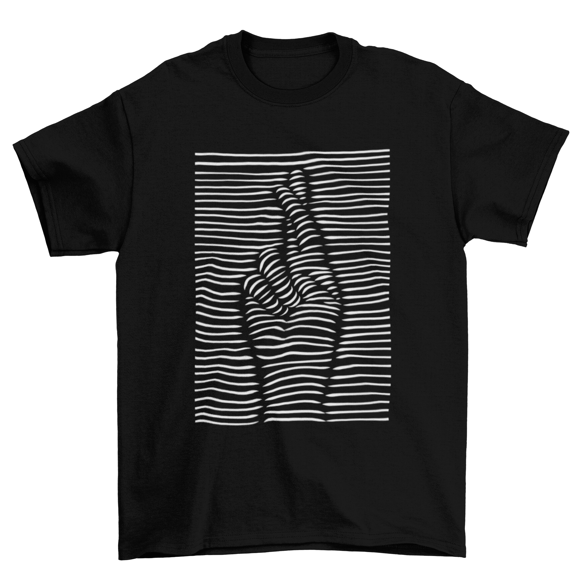 3D Effect T-shirt featuring a hand crossing fingers, showcasing a unique and artistic design.