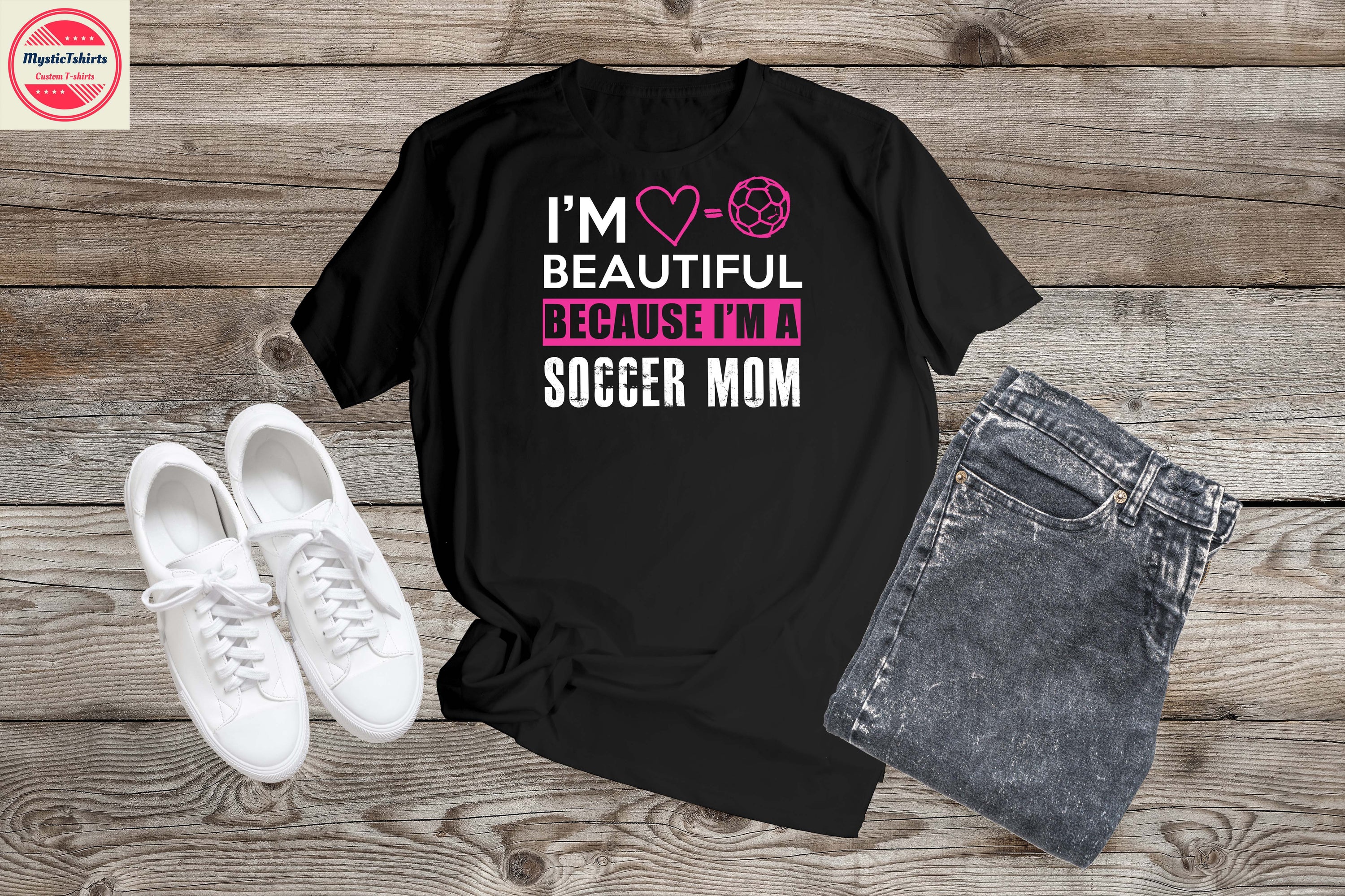 Custom made 438. SOCCER MOM T-shirt featuring personalized text and high-quality fabric, perfect for soccer moms.