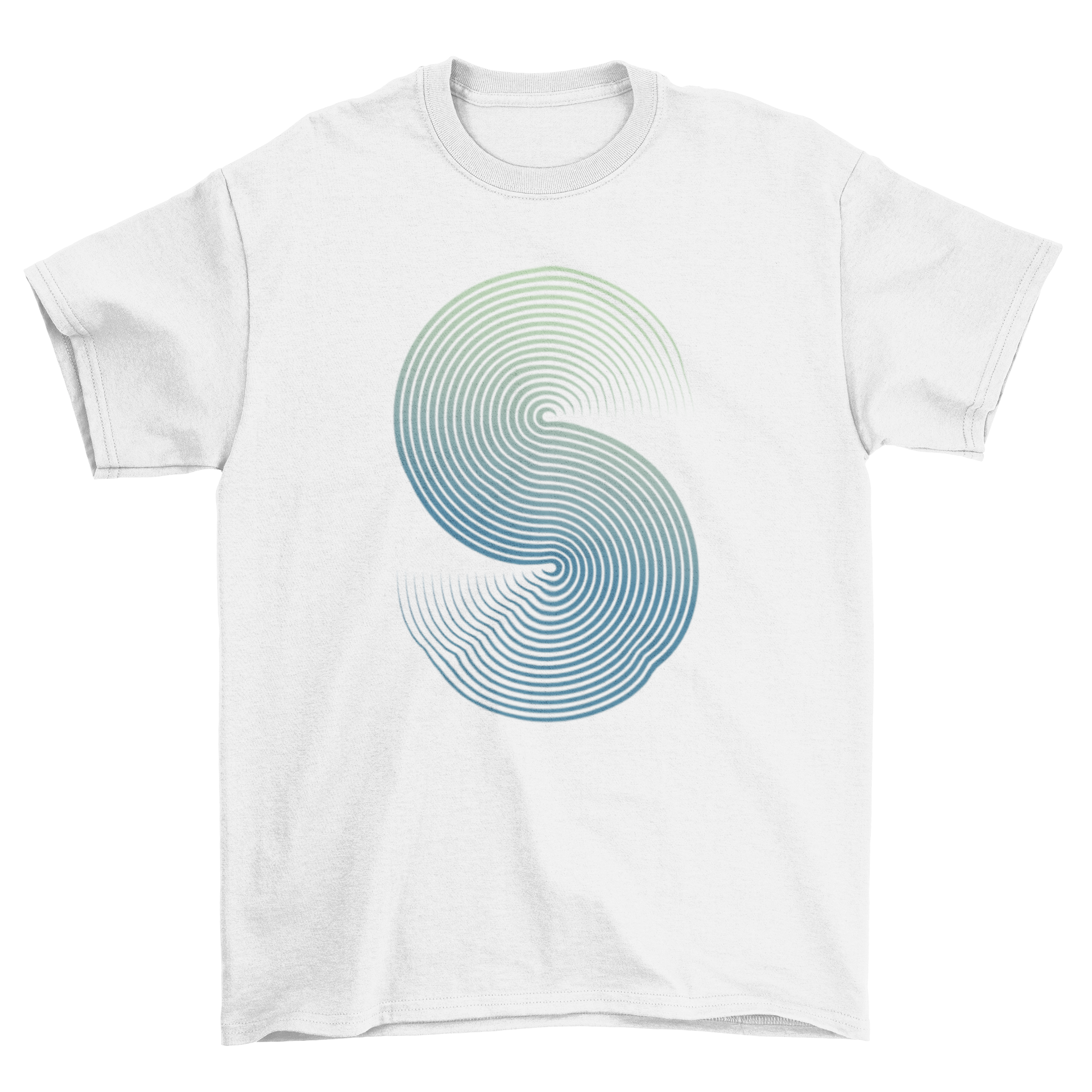 Abstract Letter S T-shirt featuring a modern design with a stylized letter S in vibrant colors on a soft fabric.