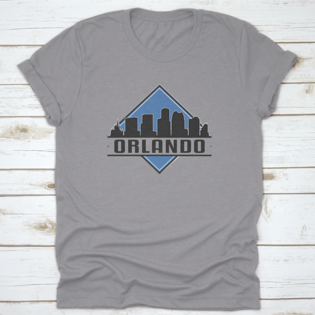 A stylish Skyline Logo Vector Design featuring the Adventure Landscape of Orlando, Florida, showcasing iconic buildings and vibrant colors.