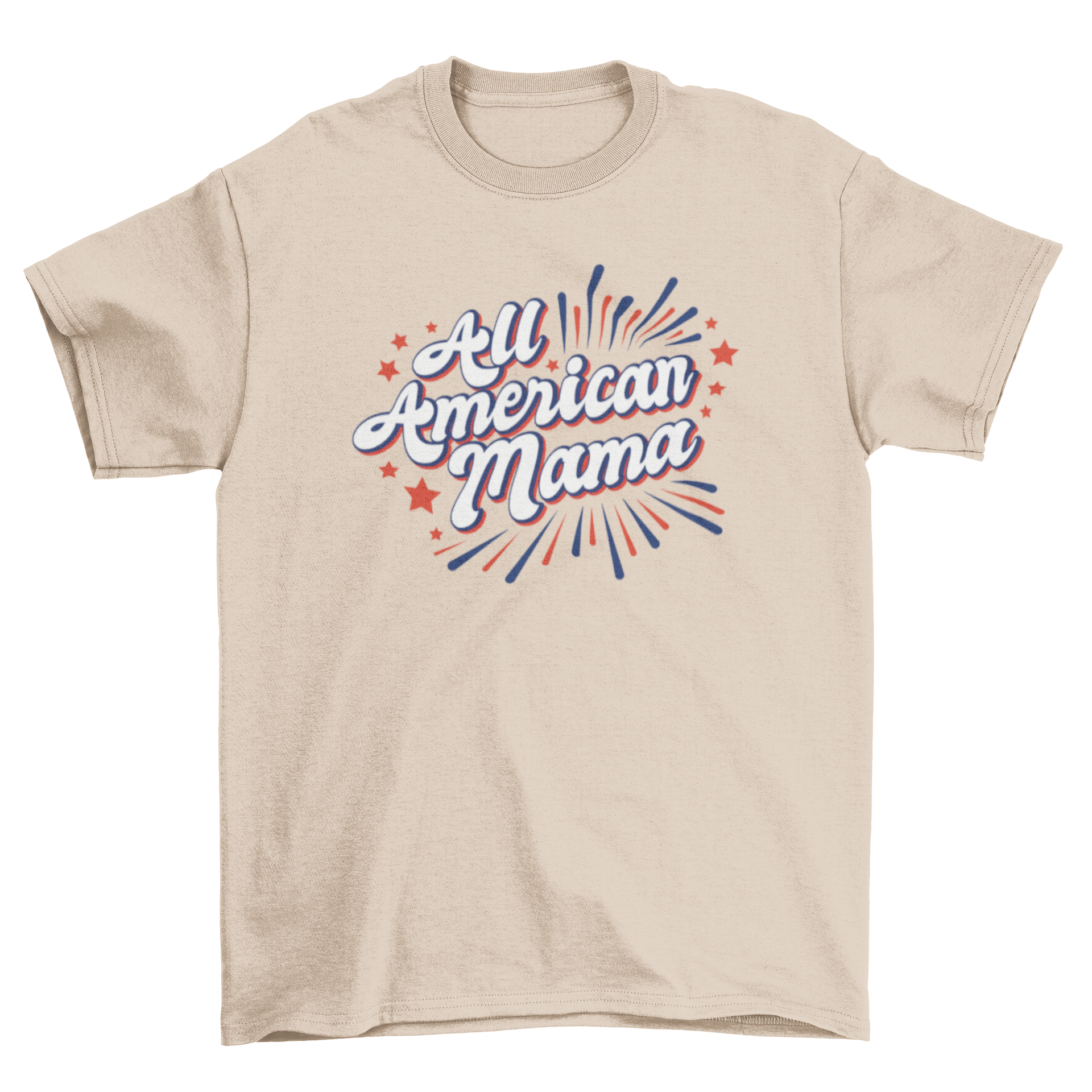 All American Mama t-shirt featuring a bold quote design, perfect for patriotic mothers.