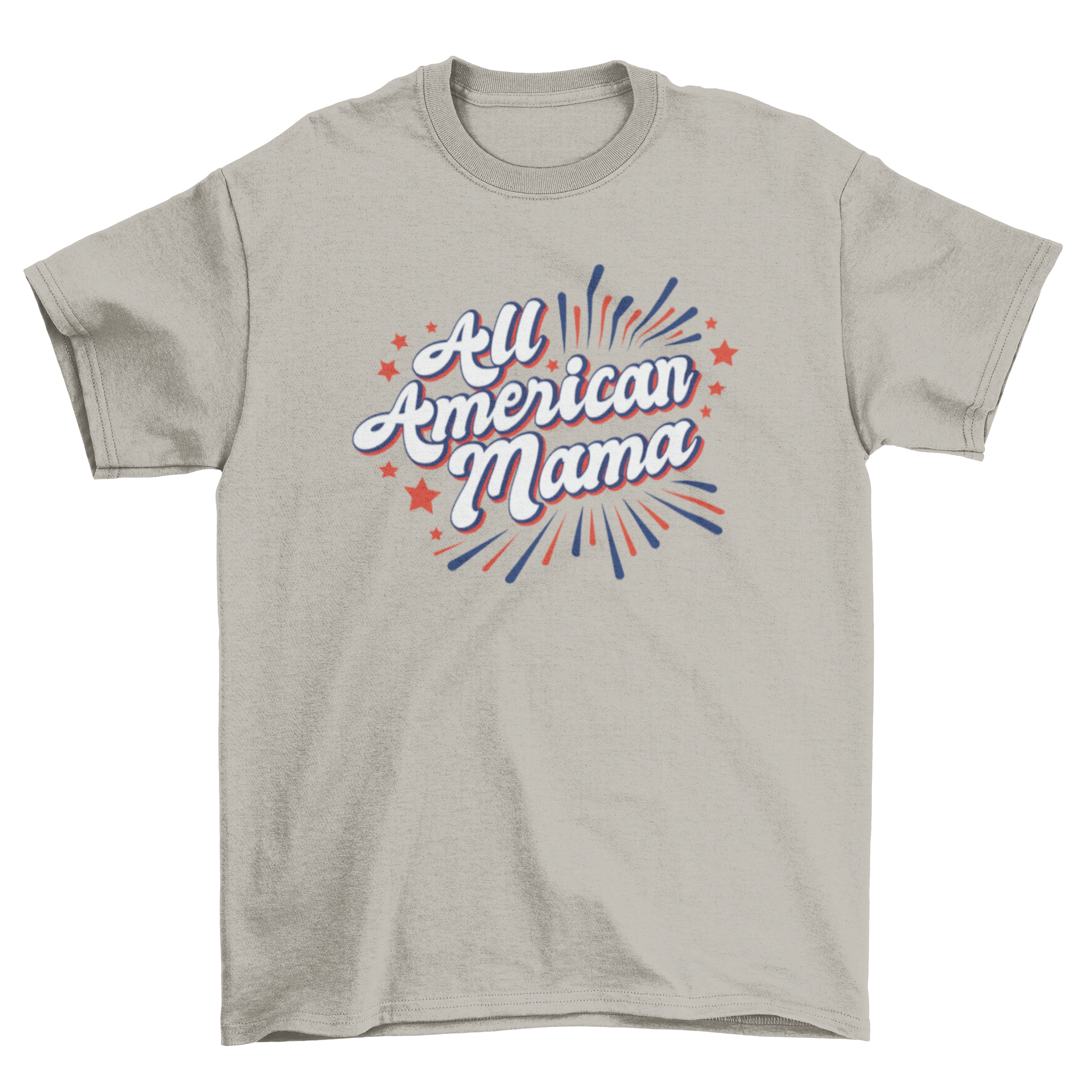 All American Mama t-shirt featuring a bold quote design, perfect for patriotic mothers.