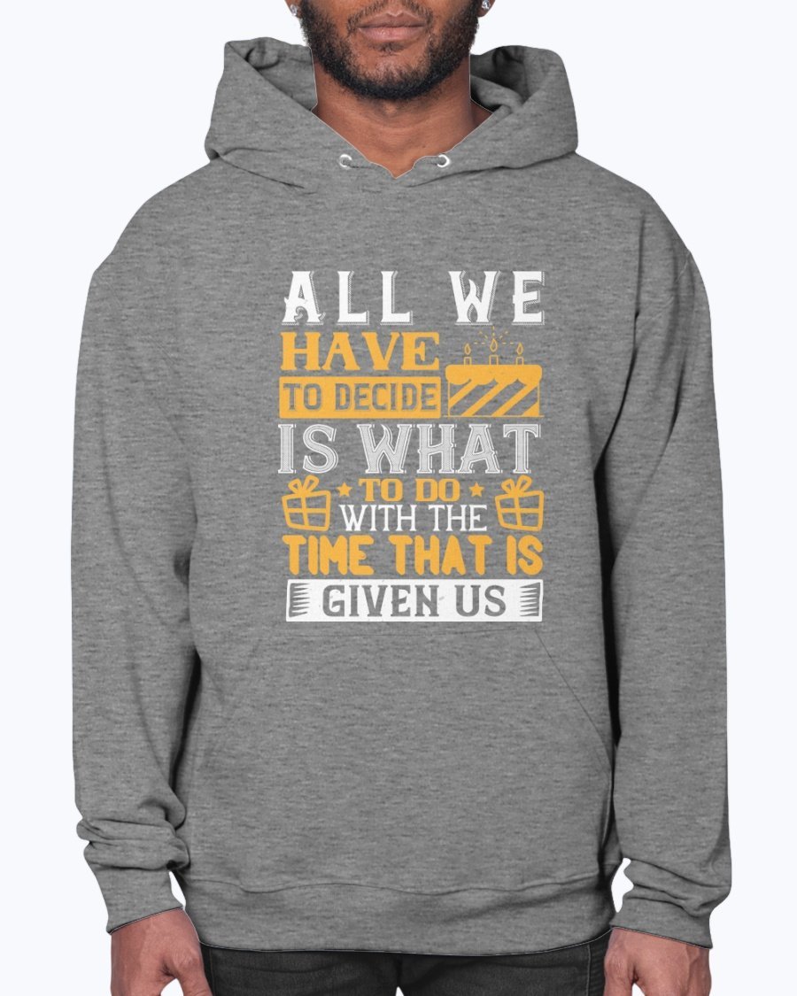 A stylish unisex hoodie featuring a motivational quote, perfect for birthdays, made from soft preshrunk fleece with a front pouch pocket.