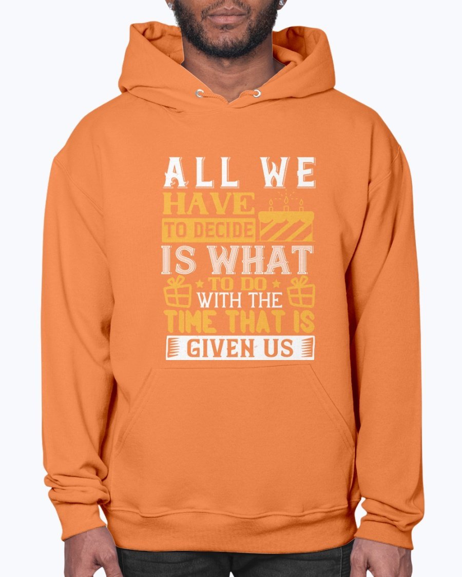 A stylish unisex hoodie featuring a motivational quote, perfect for birthdays, made from soft preshrunk fleece with a front pouch pocket.