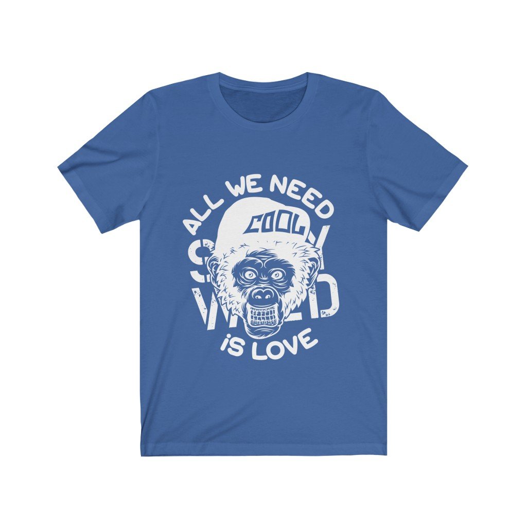 Unisex 'All We Need is Love' T-shirt in soft cotton, showcasing a vibrant design perfect for casual wear.