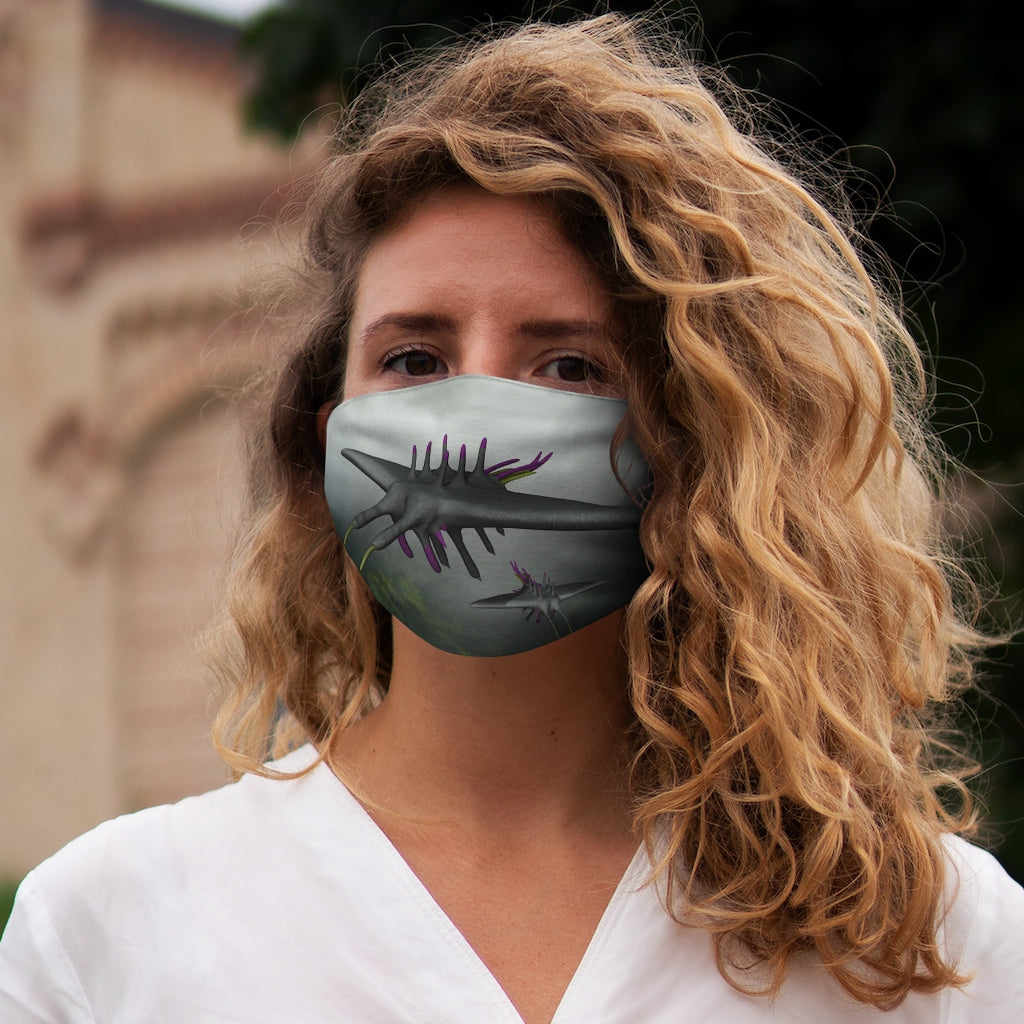 Alpha Creature Snug-Fit Polyester Face Mask featuring a durable polyester exterior and soft cotton interior, designed for comfort and protection.