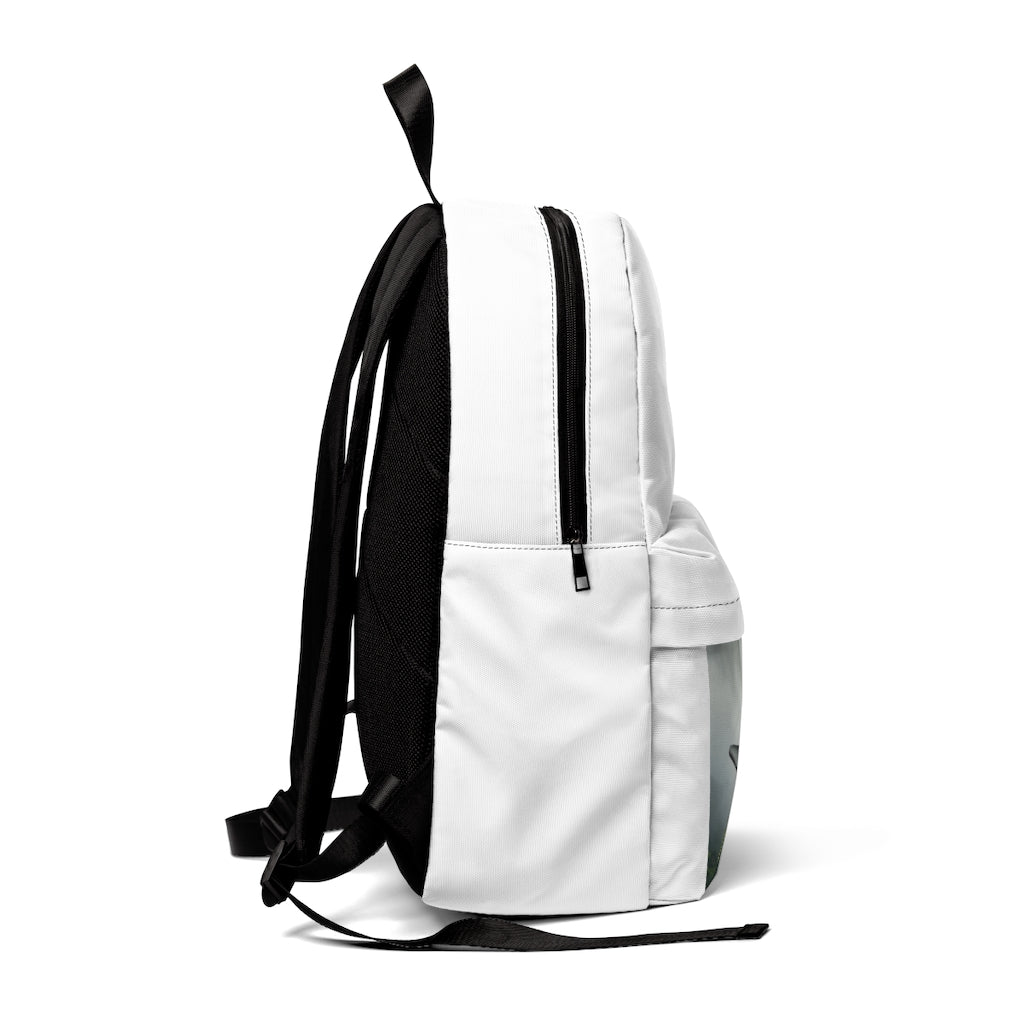 Alpha Creature Unisex Classic Backpack in vibrant colors, showcasing adjustable straps and durable nylon material.