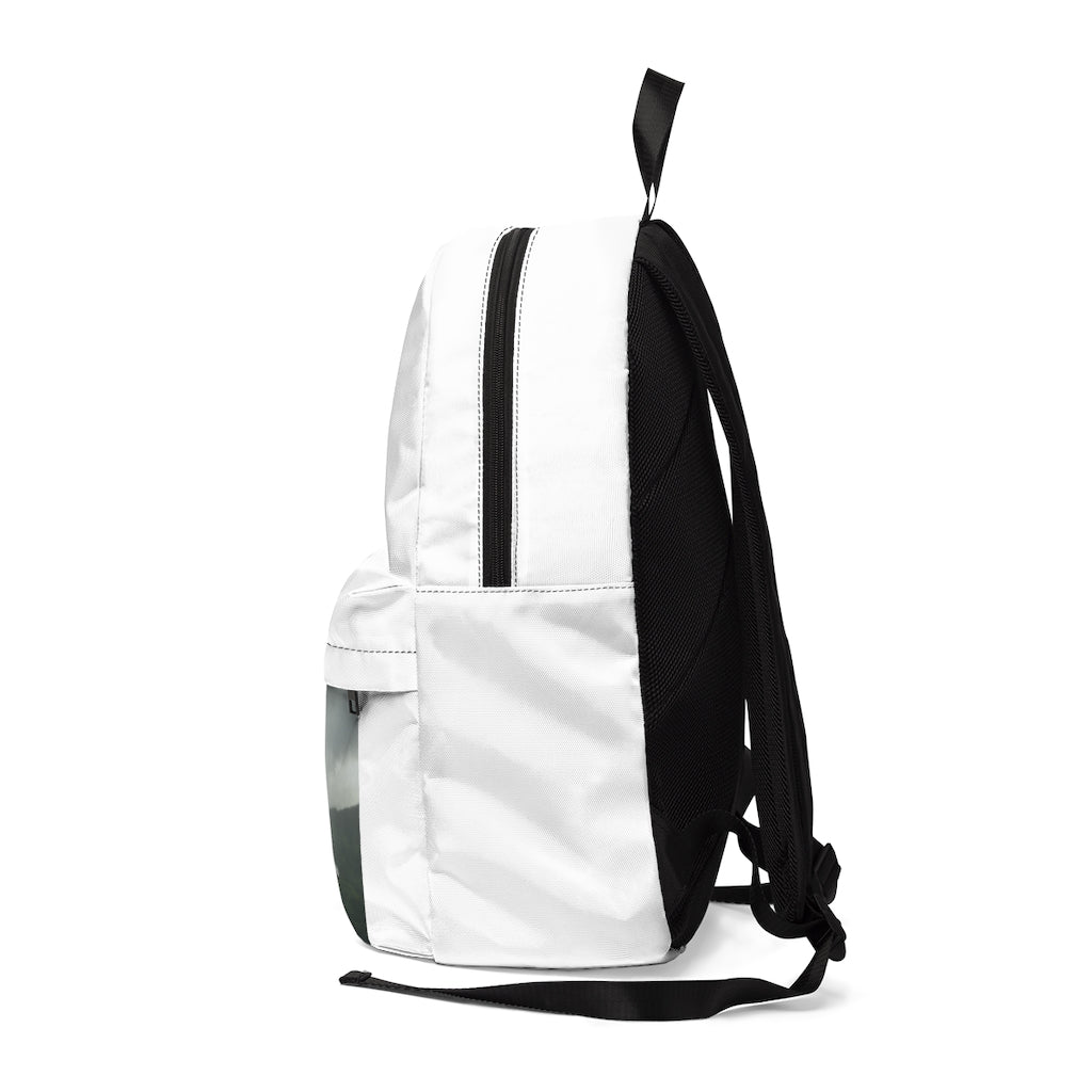 Alpha Creature Unisex Classic Backpack in vibrant colors, showcasing adjustable straps and durable nylon material.