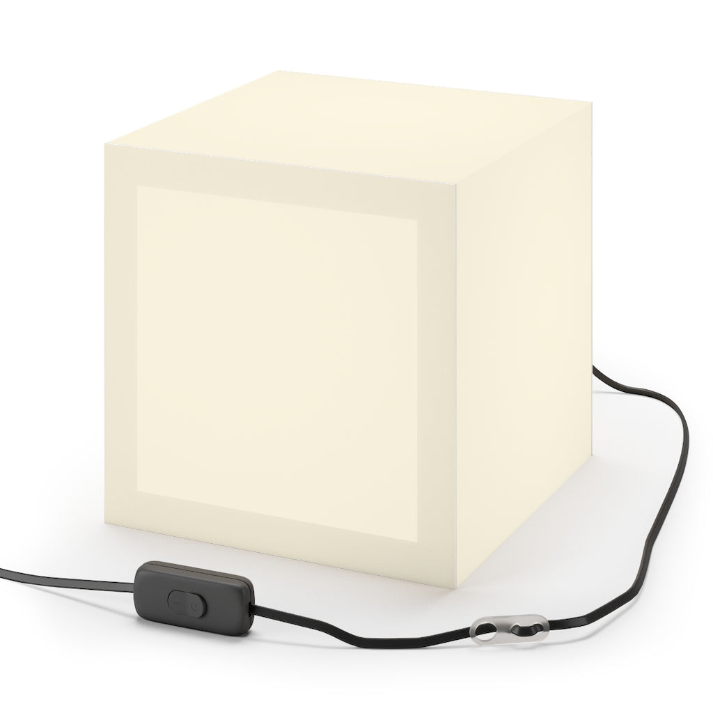 Amara the Wandering Mara Companion Personalized Lamp showcasing a unique cube design with ambient lighting.