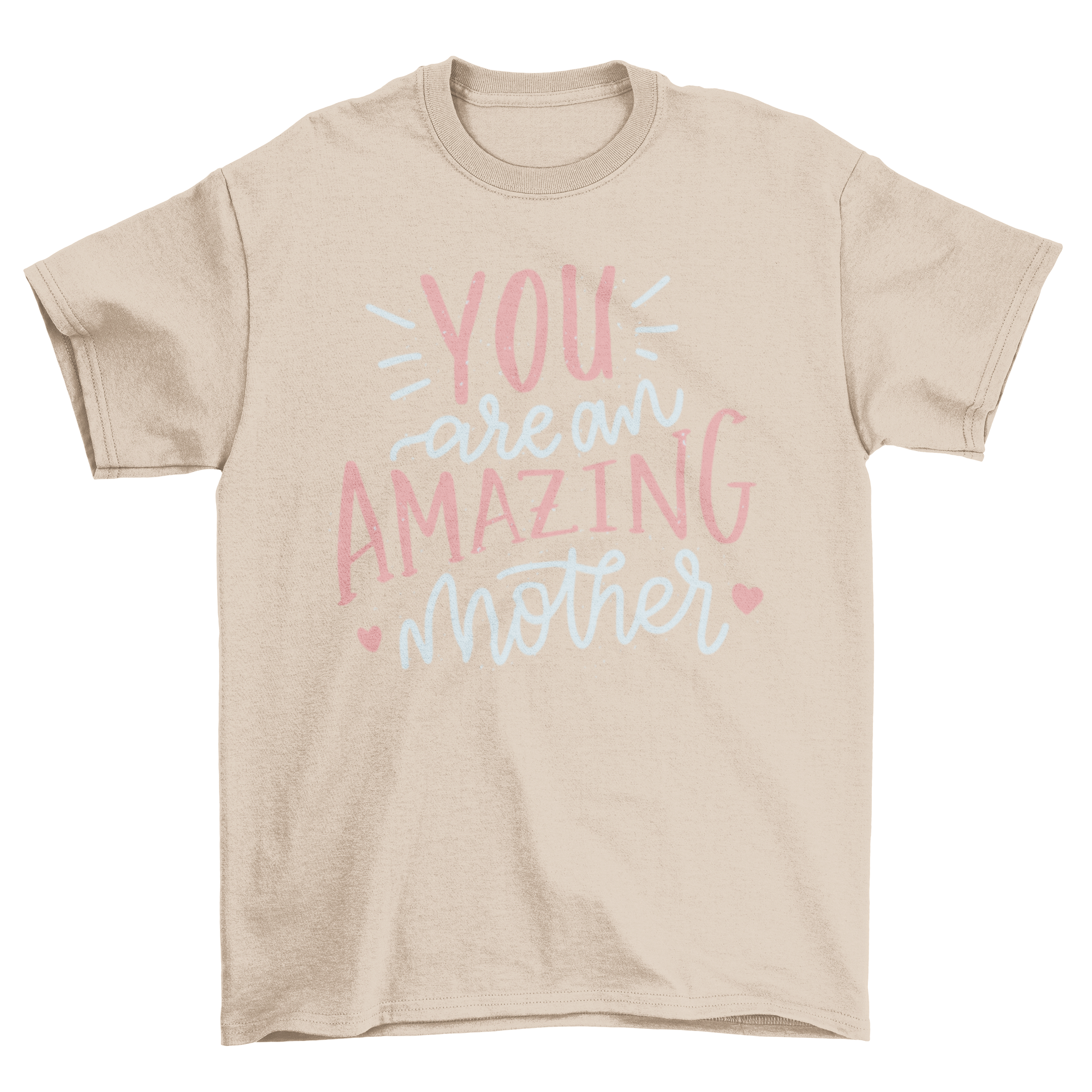 Amazing Mother T-shirt featuring unique lettering design in various font styles, perfect for celebrating motherhood.