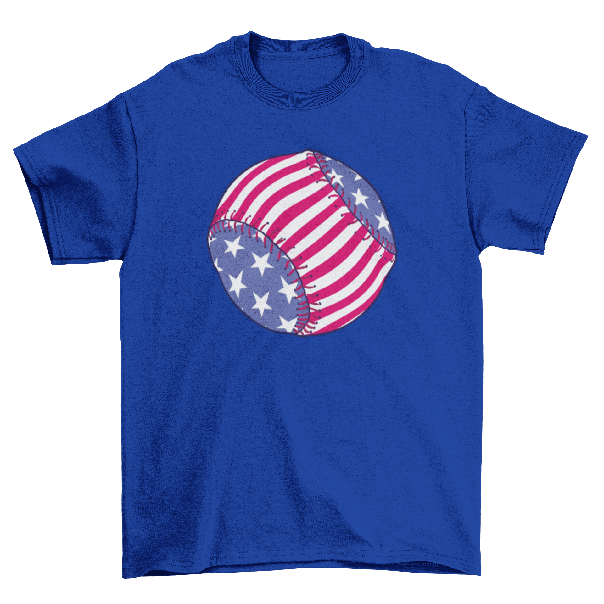 American baseball sport t-shirt featuring a baseball ball design with an American flag theme, perfect for sports enthusiasts.