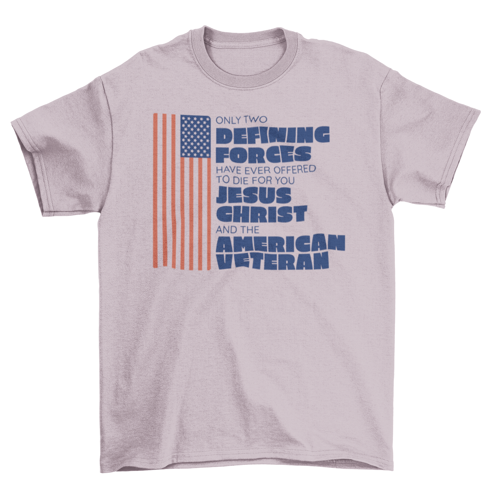 American veteran quote t-shirt featuring an American flag and inspirational quote.