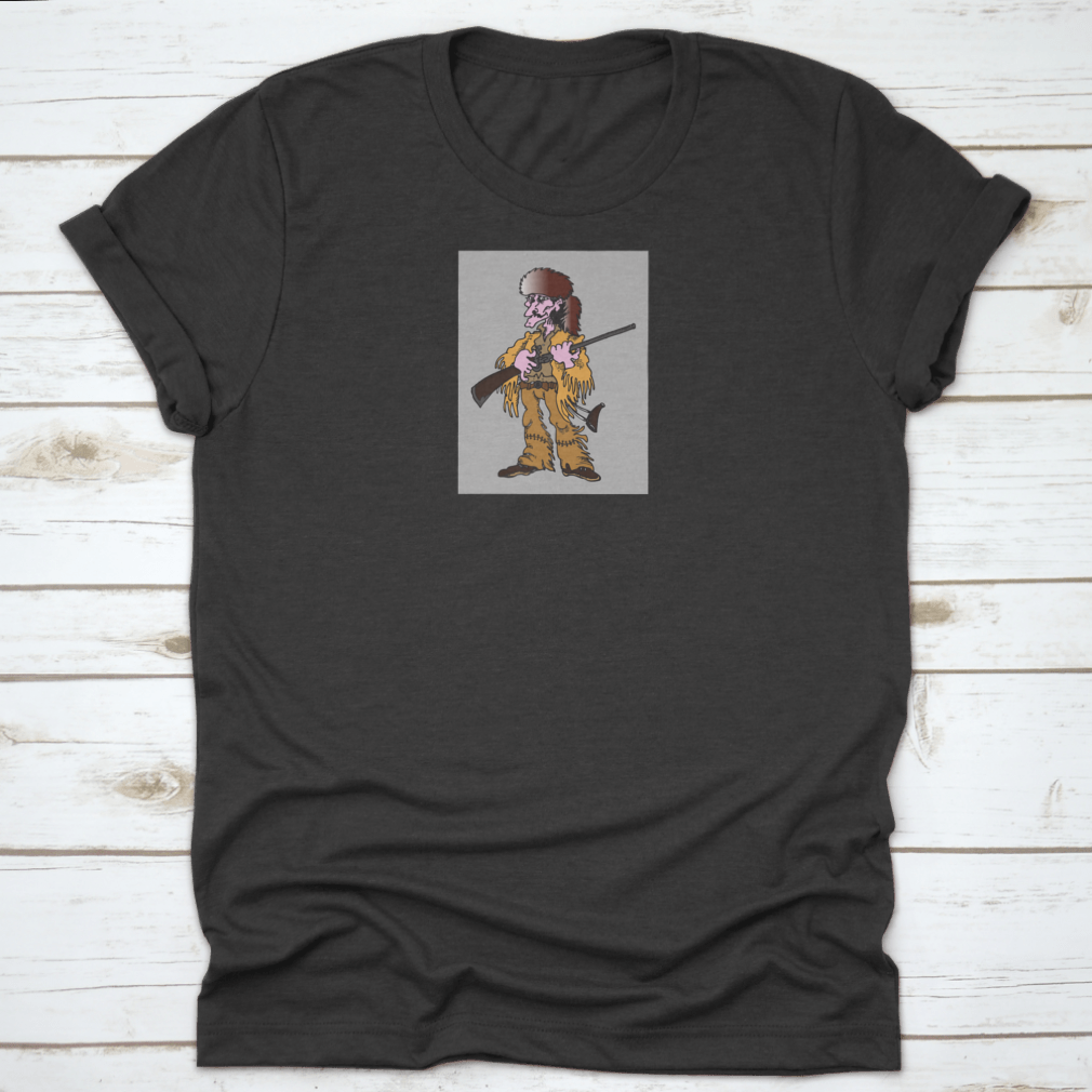 Davy Crockett graphic design t-shirt featuring a vibrant illustration of the legendary frontiersman on a comfortable cotton fabric.