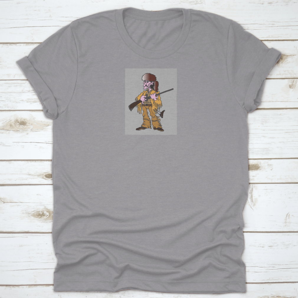 Davy Crockett graphic design t-shirt featuring a vibrant illustration of the legendary frontiersman on a comfortable cotton fabric.