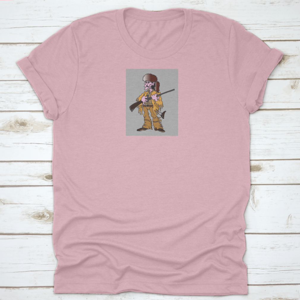 Davy Crockett graphic design t-shirt featuring a vibrant illustration of the legendary frontiersman on a comfortable cotton fabric.