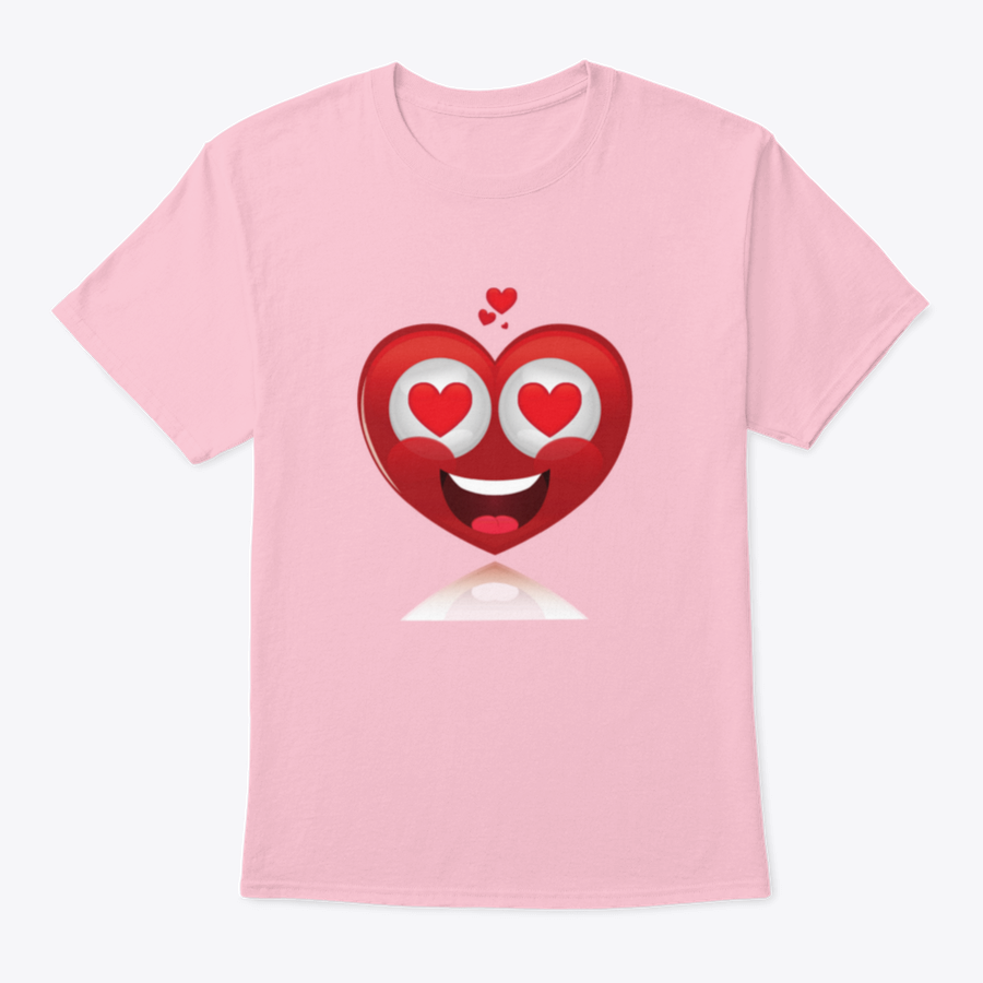 Isolated Happy Heart In Love shirt design for Valentine's Day, featuring a heart graphic on a comfortable cotton fabric.