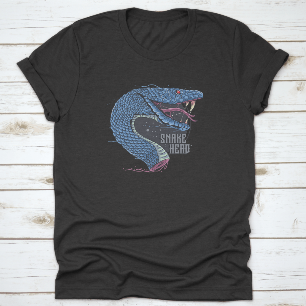 Anaconda Venomous Reptile T-shirt featuring a fang head snake graphic on a classic fit cotton fabric.