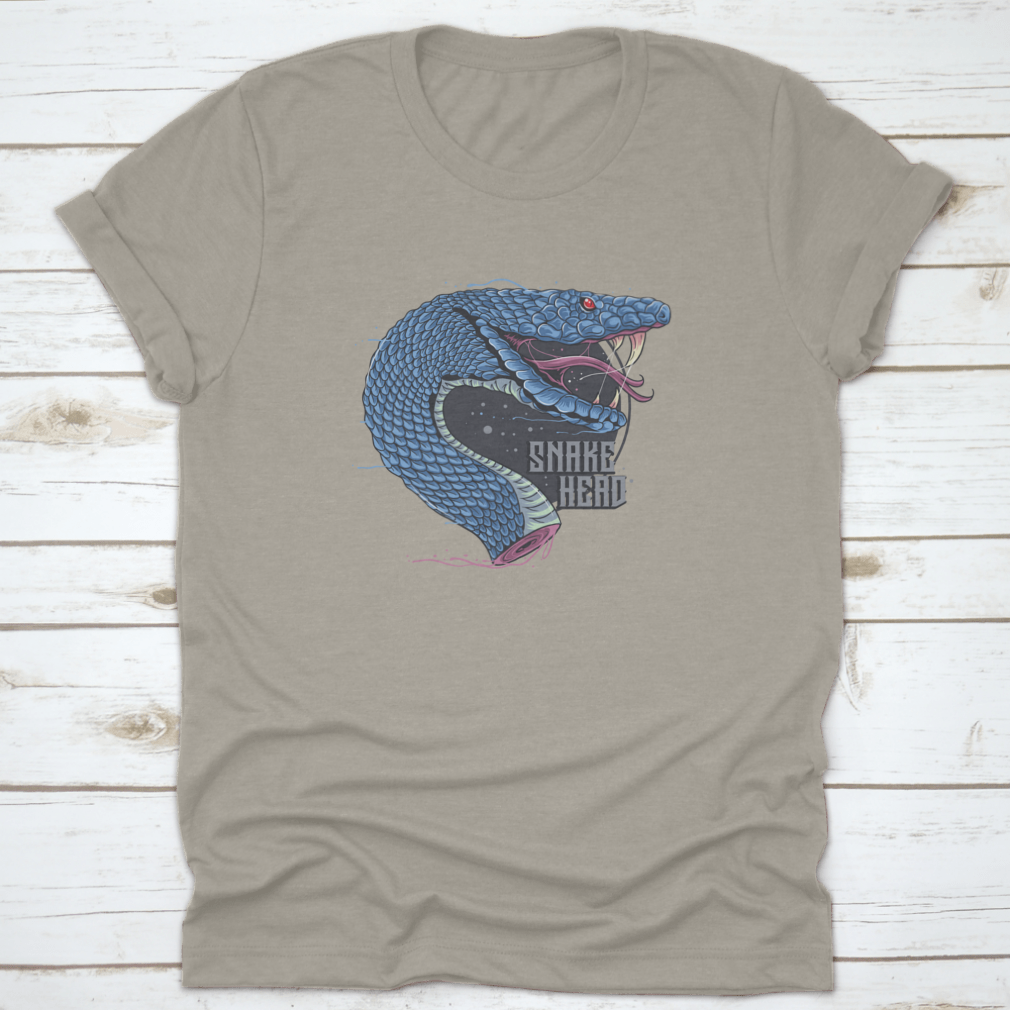 Anaconda Venomous Reptile T-shirt featuring a fang head snake graphic on a classic fit cotton fabric.