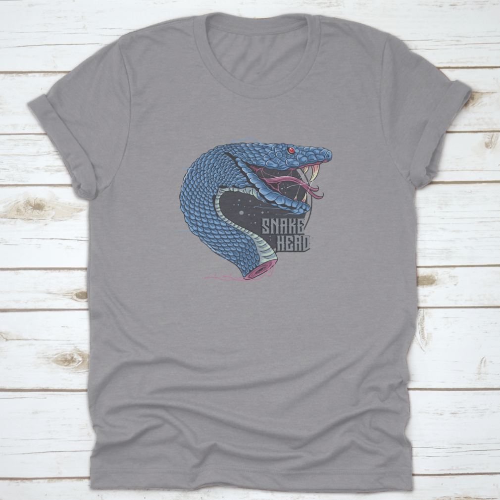 Anaconda Venomous Reptile T-shirt featuring a fang head snake graphic on a classic fit cotton fabric.