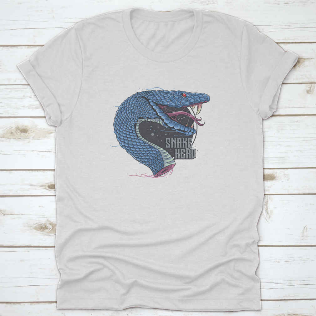 Anaconda Venomous Reptile T-shirt featuring a fang head snake graphic on a classic fit cotton fabric.