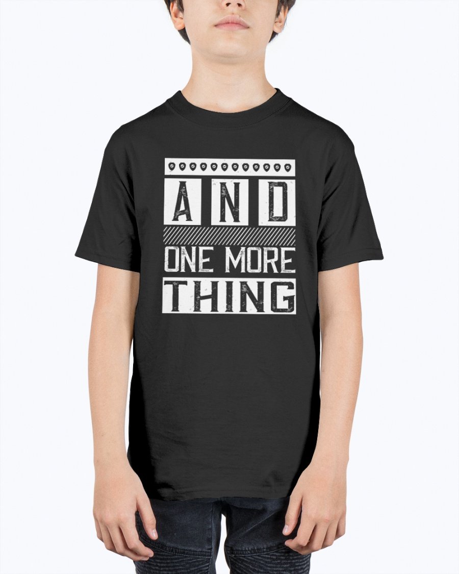 And One More Thing- Internet Youth Tee Unisex in soft cotton, featuring a classic fit and seamless collar.