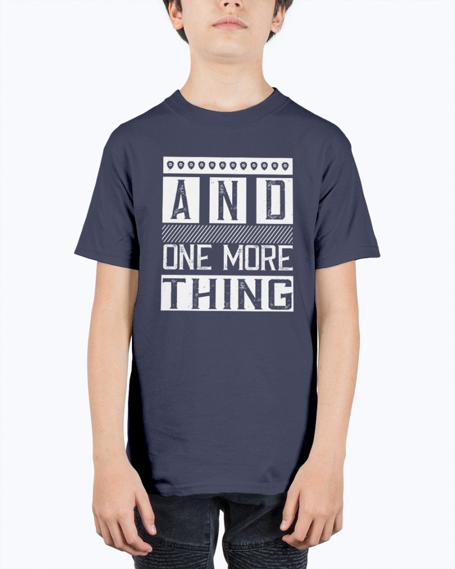 And One More Thing- Internet Youth Tee Unisex in soft cotton, featuring a classic fit and seamless collar.