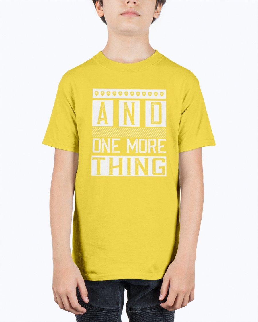 And One More Thing- Internet Youth Tee Unisex in soft cotton, featuring a classic fit and seamless collar.