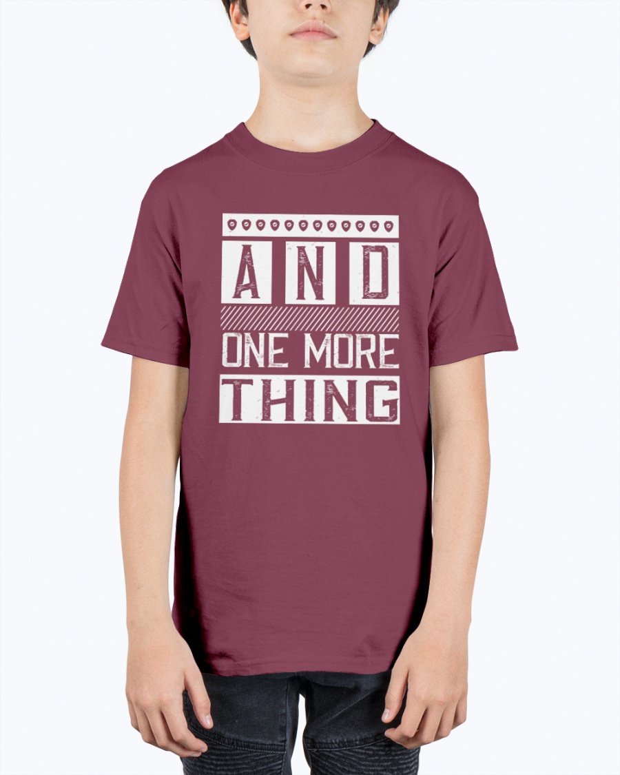 And One More Thing- Internet Youth Tee Unisex in soft cotton, featuring a classic fit and seamless collar.