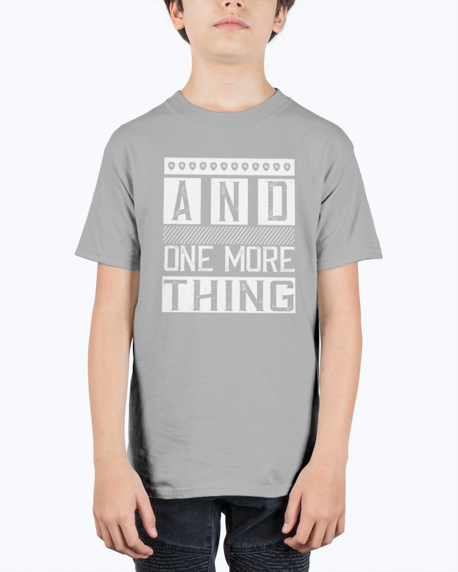 And One More Thing- Internet Youth Tee Unisex in soft cotton, featuring a classic fit and seamless collar.