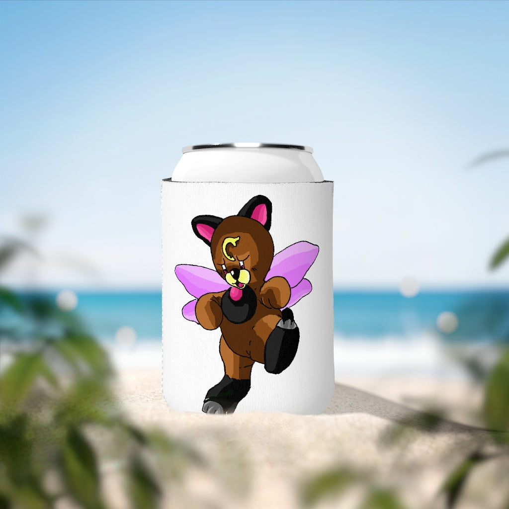 Angebear Can Cooler Sleeve made of durable neoprene, designed to fit standard 12 oz cans, featuring a customizable design.