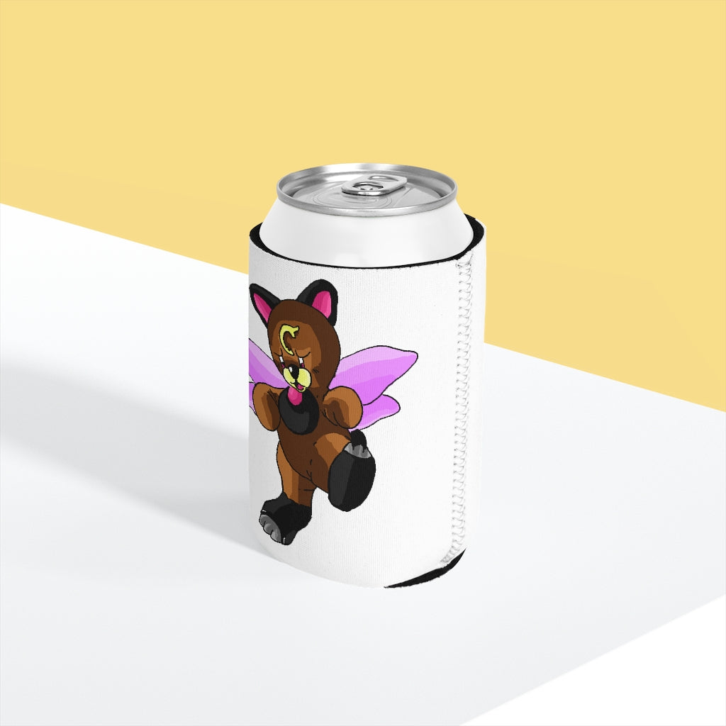 Angebear Can Cooler Sleeve made of durable neoprene, designed to fit standard 12 oz cans, featuring a customizable design.