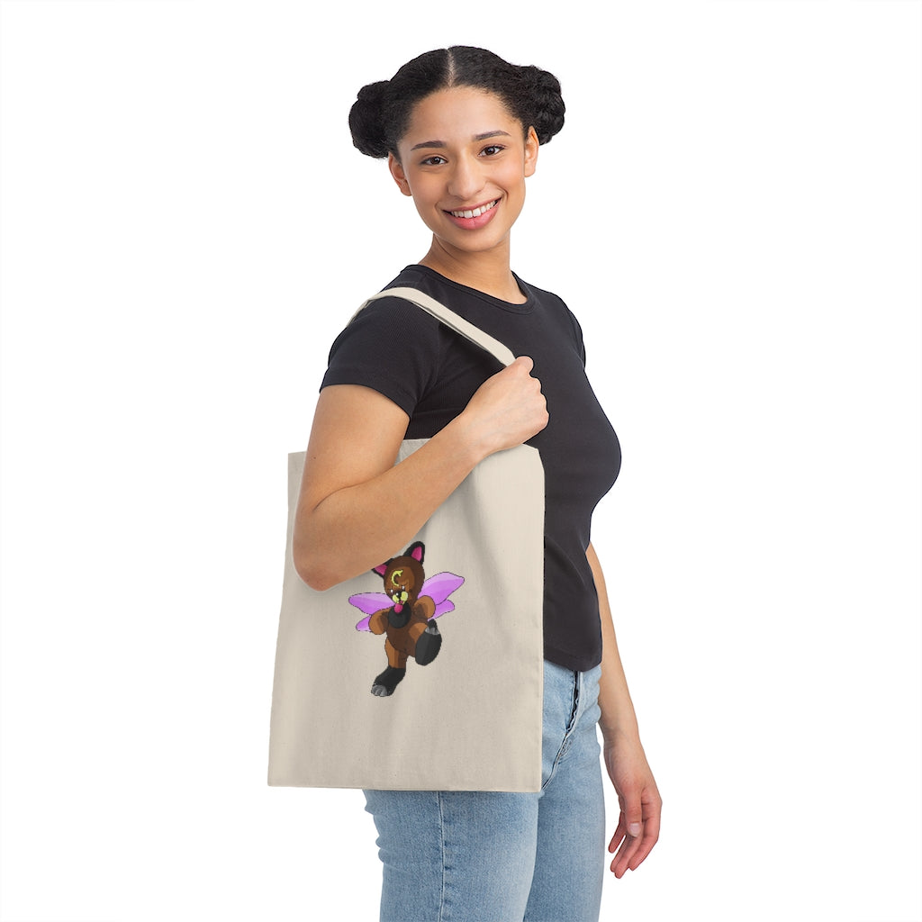 Angebear Canvas Tote Bag made of 100% cotton sheeting, featuring reinforced handles and a spacious design for personalized prints.