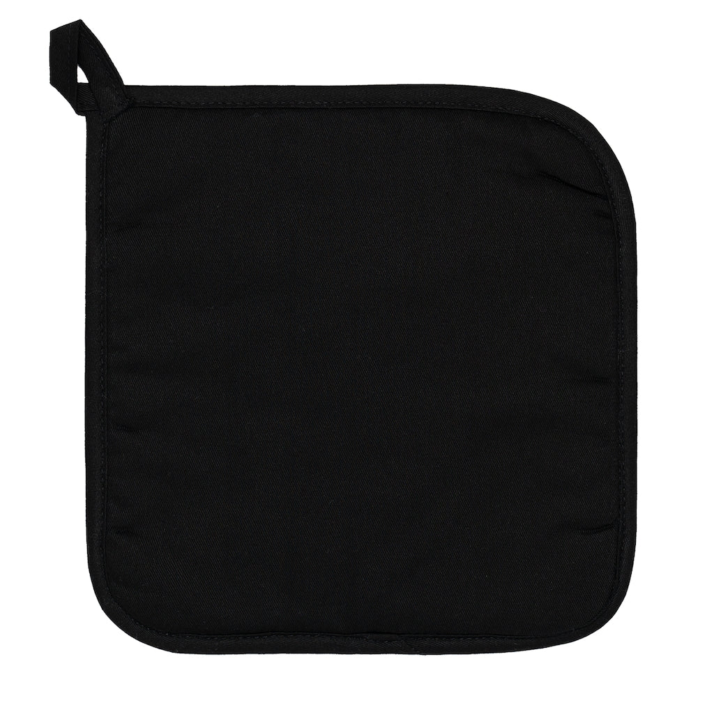 Angebear Pot Holder with Pocket, featuring a stylish design and black cotton hanging loop, perfect for kitchen use.