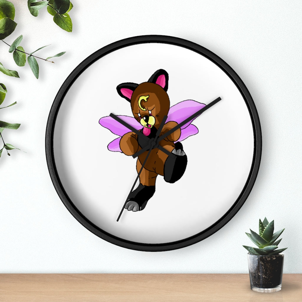 Angebear Wall Clock featuring a wooden frame and plexiglass face, designed for indoor use with a silent mechanism.