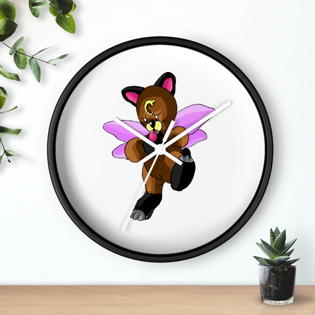 Angebear Wall Clock featuring a wooden frame and plexiglass face, designed for indoor use with a silent mechanism.