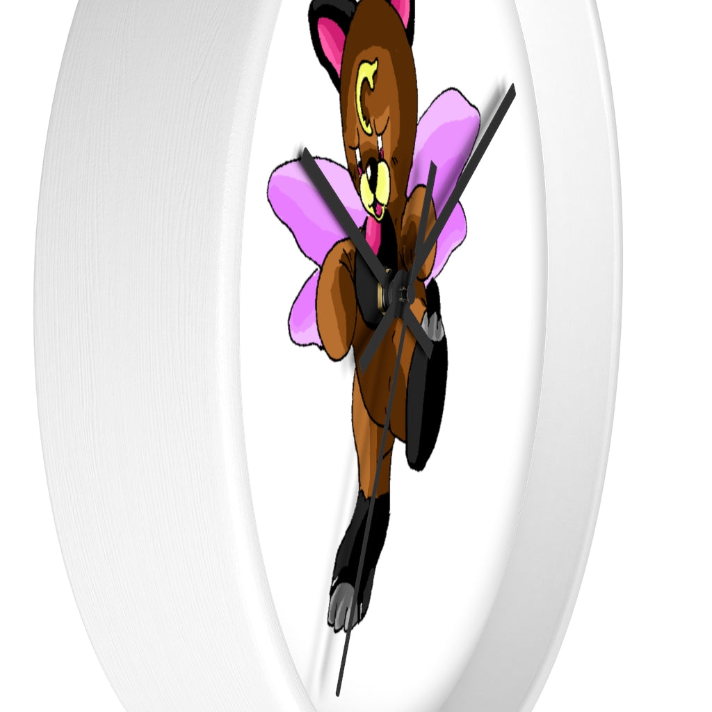 Angebear Wall Clock featuring a wooden frame and plexiglass face, designed for indoor use with a silent mechanism.