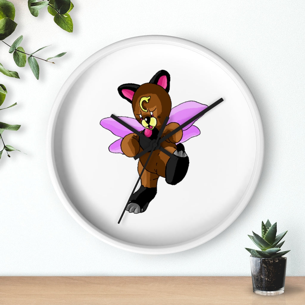 Angebear Wall Clock featuring a wooden frame and plexiglass face, designed for indoor use with a silent mechanism.