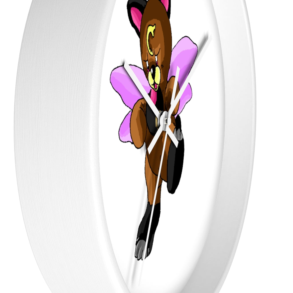 Angebear Wall Clock featuring a wooden frame and plexiglass face, designed for indoor use with a silent mechanism.