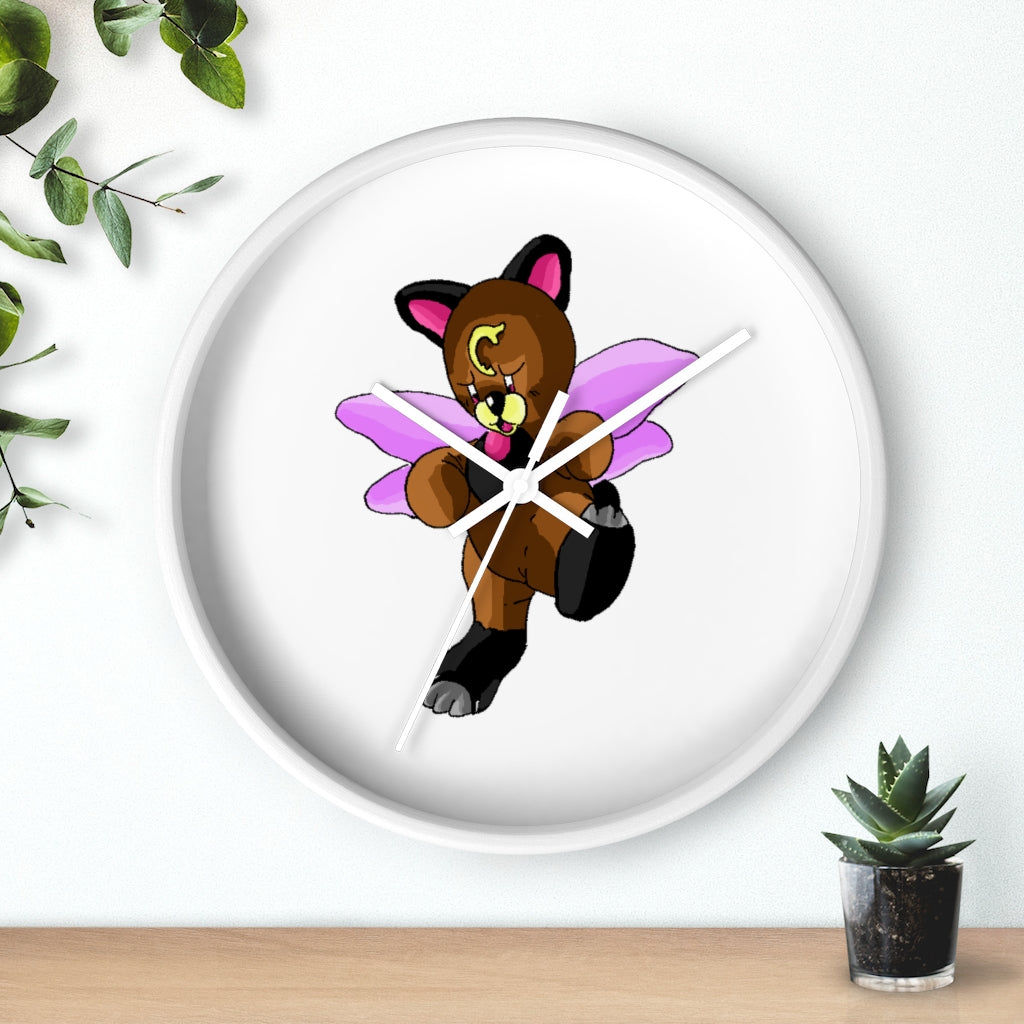 Angebear Wall Clock featuring a wooden frame and plexiglass face, designed for indoor use with a silent mechanism.