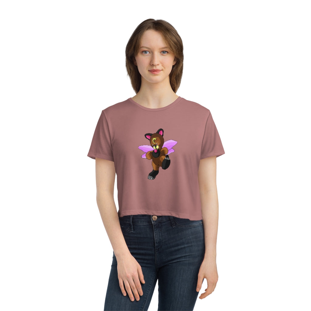 Angebear Women's Flowy Cropped Tee in various colors, showcasing its soft fabric and stylish design.