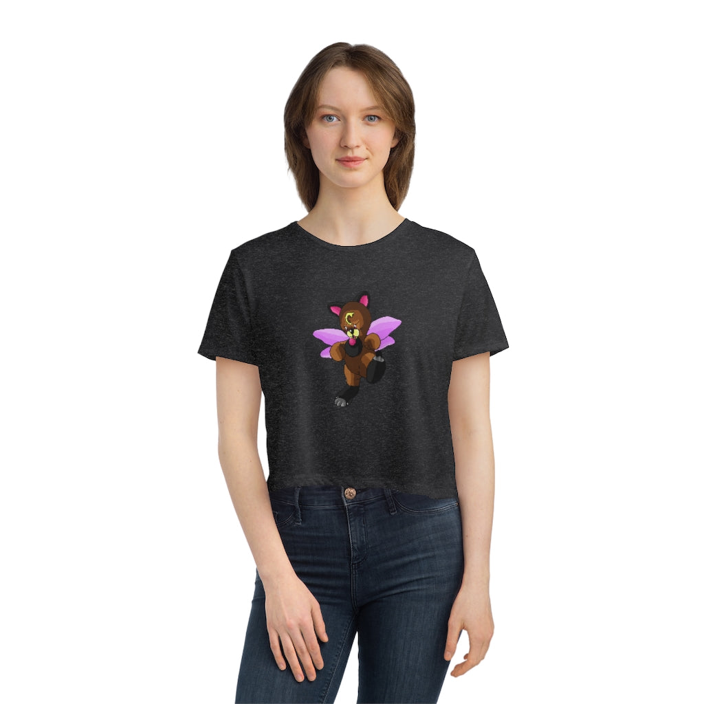 Angebear Women's Flowy Cropped Tee in various colors, showcasing its soft fabric and stylish design.