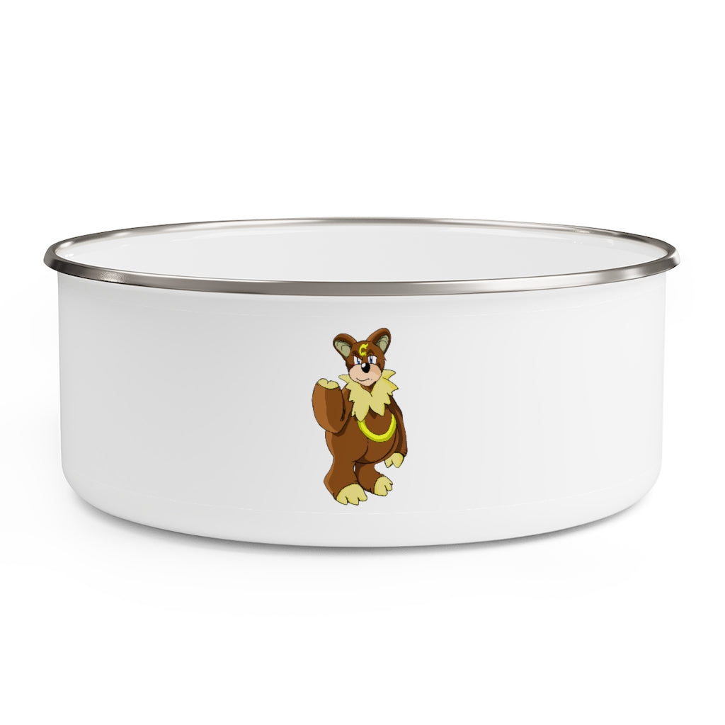 Angeburdum Enamel Bowl made of stainless steel with a translucent lid, showcasing a stylish hipster chic design.