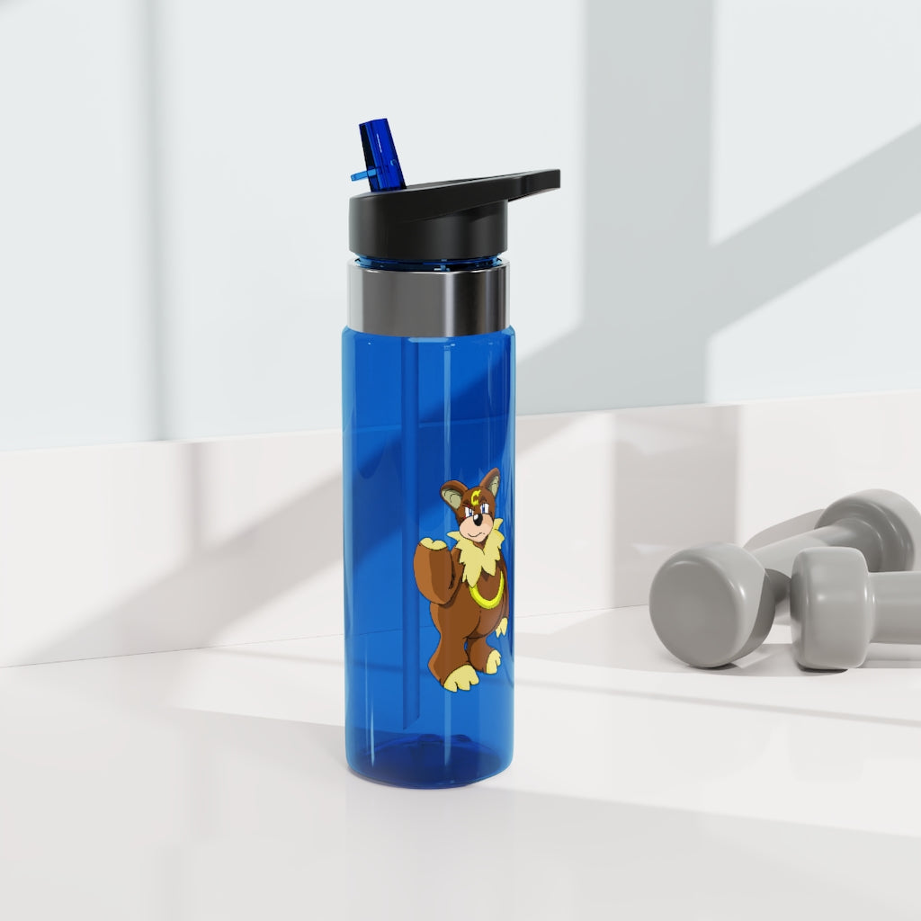 Angeburdum Kensington Tritan™ Sport Bottle, 20oz, featuring a sleek design, carabiner hook, and spill-resistant lid with straw.