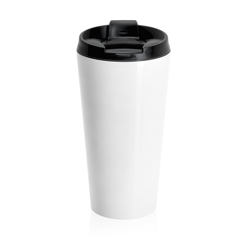 Angeburdum Stainless Steel Travel Mug with black lid, showcasing its sleek design and high-quality finish.