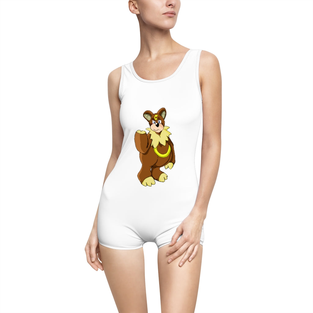 Angeburdum Women's Vintage Swimsuit featuring a deep U-shape neck, customizable design, and lightweight fabric, perfect for confident women.