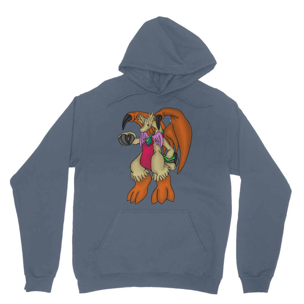 Angehardragon Classic Adult Hoodie featuring a double fabric hood, kangaroo pouch pocket, and ribbed cuffs in a stylish design.